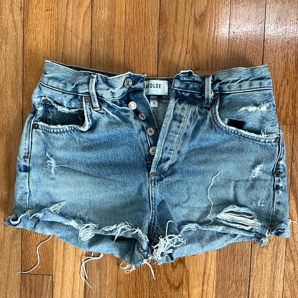 Agolde high rise denim short